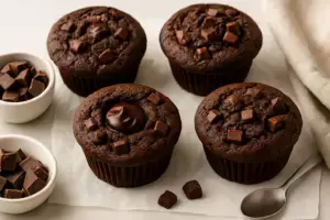 Olympic Chocolate Muffins Recipe – Double Chocolate, Ultra Moist & Delightfully Simple
